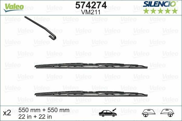 VALEO 574274 Wiper Blade for AUDI