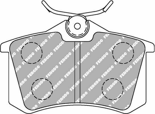 FERODO FCP1491H Brake Pad Set, disc brake for AUDI, CITRO&Atilde;�N, DS, FIAT, FORD, LAN