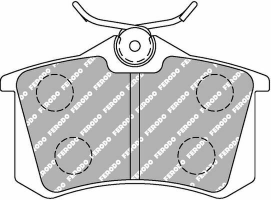FERODO FCP541R Brake Pad Set, disc brake for AUDI, PEUGEOT, RENAULT, SEAT, VW