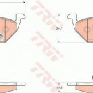 TRW GDB1658 Brake Pad Set, disc brake for AUDI, SEAT, SKODA, VW