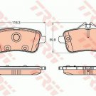 TRW GDB1947 Brake Pad Set, disc brake for MERCEDES-BENZ
