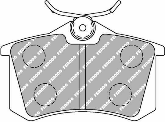 FERODO FDS541 Brake Pad Set, disc brake for AUDI, PEUGEOT, RENAULT, SEAT, VW