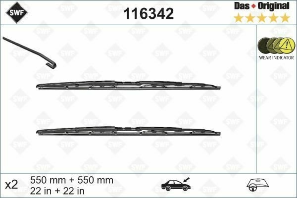 SWF 116342 Wiper Blade for AUDI