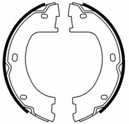 ABE CRM015ABE Brake Shoe Set, parking brake for MERCEDES-BENZ, VW