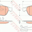 TRW GDB1468 Brake Pad Set, disc brake for RENAULT