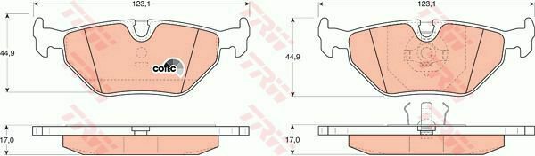TRW GDB917 Brake Pad Set, disc brake for BMW