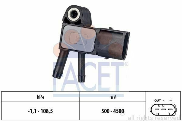 FACET 10.3269 Air Pressure Sensor, height adaptation for CHRYSLER, DODGE, JEEP,