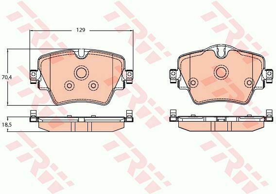 TRW GDB2098 Brake Pad Set, disc brake for BMW, MINI