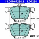 ATE 13.0470-7294.2 Brake Pad Set, disc brake for AUDI, SEAT, SKODA, VW
