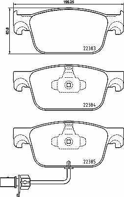 BREMBO P85153 Brake Pad Set, disc brake for AUDI