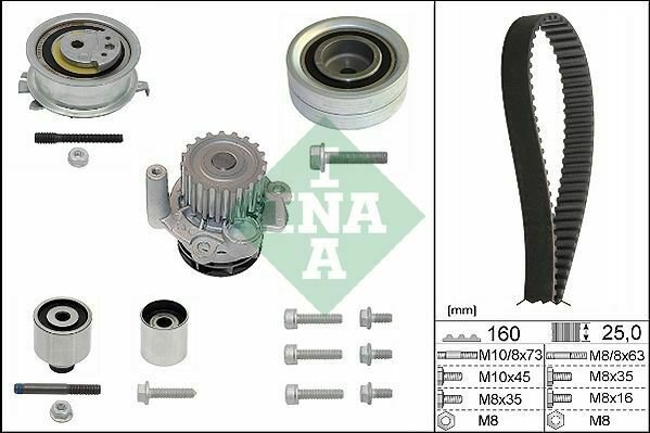 INA 530055032 Water Pump & Timing Belt Set for AUDI, SEAT, SKODA, VW