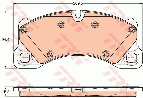 TRW GDB1969 Brake Pad Set, disc brake for PORSCHE, VW