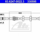 ATE 83.6247-0522.3 Brake Hose for SEAT, SKODA, VW
