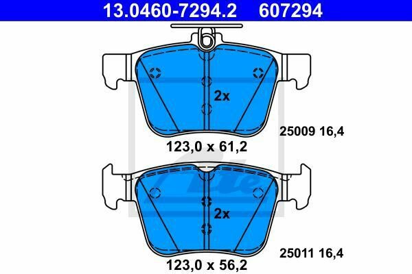 ATE 13.0460-7294.2 Brake Pad Set, disc brake for AUDI, SEAT, SKODA, VW