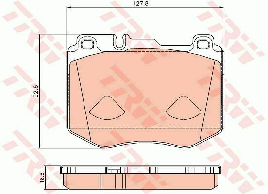 TRW GDB2081 Brake Pad Set, disc brake for MERCEDES-BENZ