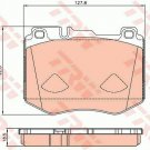 TRW GDB2081 Brake Pad Set, disc brake for MERCEDES-BENZ