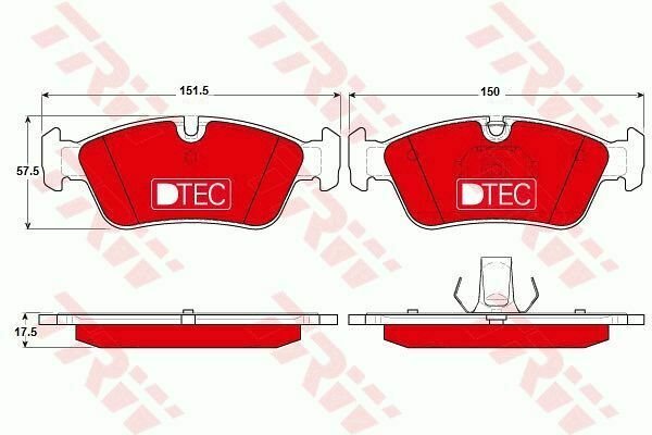 TRW GDB1348DTE Brake Pad Set, disc brake for ALPINA, BMW