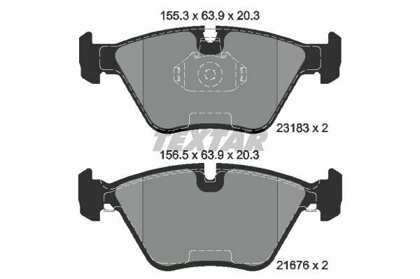TEXTAR 2318302 Brake Pad Set, disc brake for BMW, MG, WIESMANN