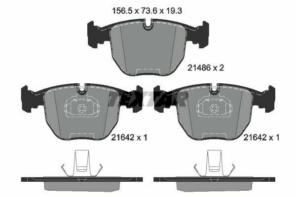 TEXTAR 2148602 Brake Pad Set, disc brake for ALPINA, BMW