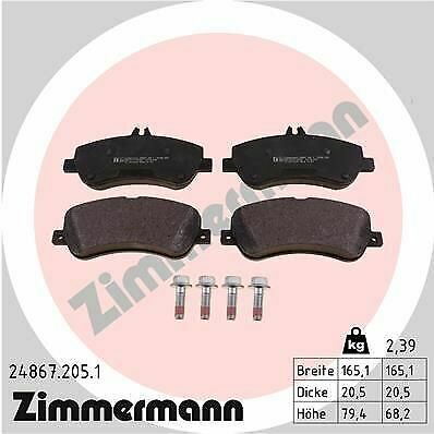 ZIMMERMANN 24867.205.1 Brake Pad Set, disc brake for MERCEDES-BENZ