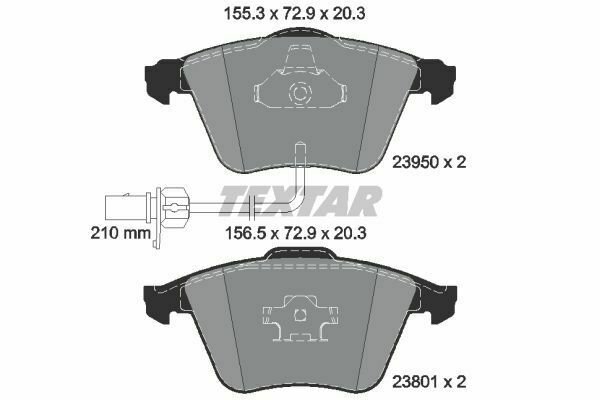 TEXTAR 2395001 Brake Pad Set, disc brake for AUDI