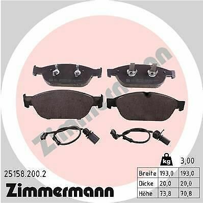 ZIMMERMANN 25158.200.2 Brake Pad Set, disc brake for AUDI