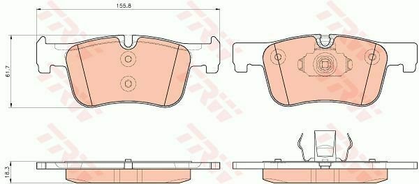 TRW GDB1934 Brake Pad Set, disc brake for BMW