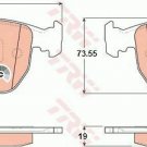 TRW GDB1261 Brake Pad Set, disc brake for ALPINA, BMW