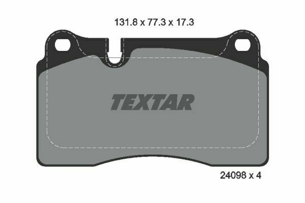 TEXTAR 2409801 Brake Pad Set, disc brake for VW
