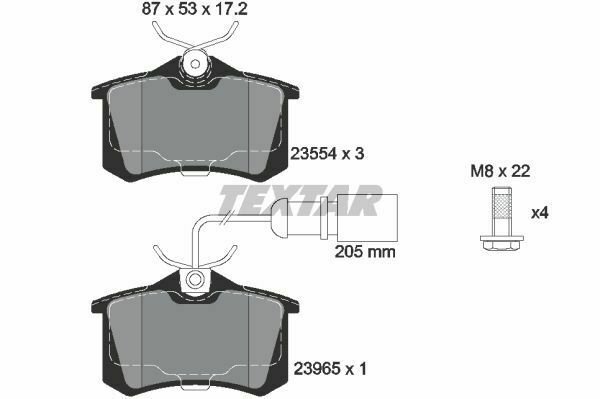 TEXTAR 2355403 Brake Pad Set, disc brake for FORD, SEAT, VW