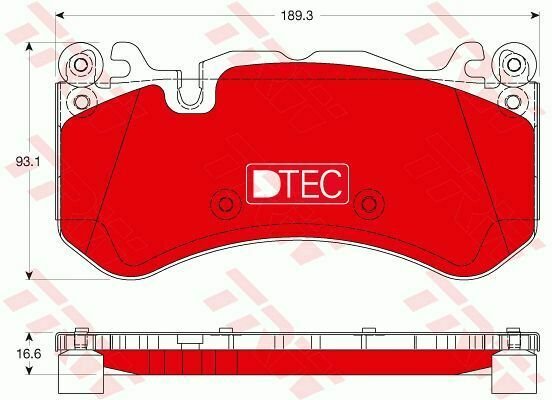 TRW GDB1734DTE Brake Pad Set, disc brake for MERCEDES-BENZ
