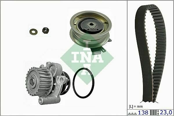 INA 530017130 Water Pump & Timing Belt Set for SEAT, SKODA, VW