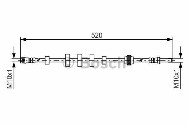 BOSCH 1987481431 Brake Hose for AUDI