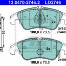 ATE 13.0470-2746.2 Brake Pad Set, disc brake for AUDI