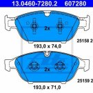ATE 13.0460-7280.2 Brake Pad Set, disc brake for AUDI