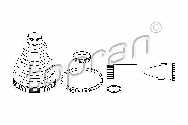 TOPRAN 113002 Bellow Set, drive shaft for AUDI