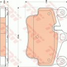 TRW GDB1836 Brake Pad Set, disc brake for PORSCHE