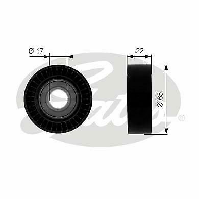 GATES T36257 Deflection/Guide Pulley, v-ribbed belt for MERCEDES-BENZ