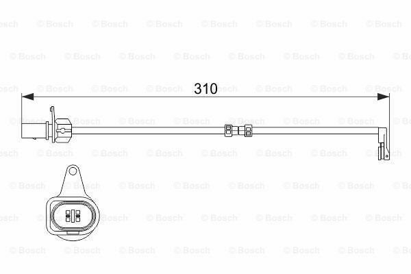 BOSCH 1987474506 Warning Contact, brake pad wear for AUDI