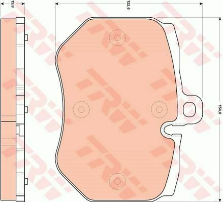 TRW GDB1848 Brake Pad Set, disc brake for AUDI