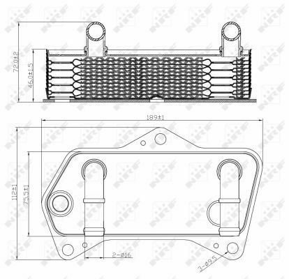 NRF 31188 Oil Cooler, engine oil for AUDI, SEAT, SKODA, VW