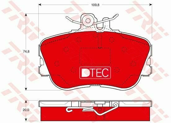 TRW GDB1094DTE Brake Pad Set, disc brake for MERCEDES-BENZ