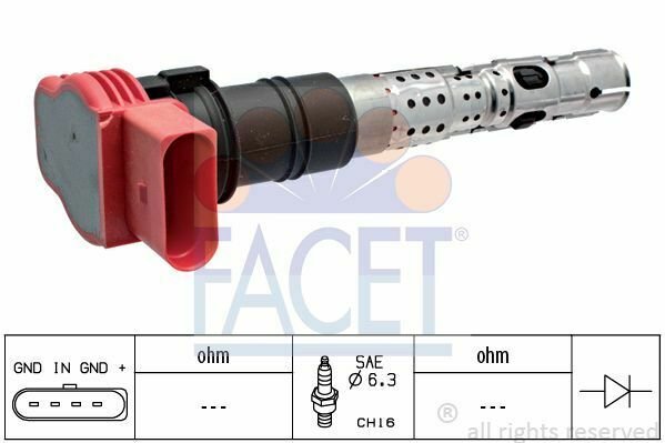 FACET 9.6333 Ignition Coil for AUDI