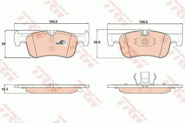 TRW GDB1935 Brake Pad Set, disc brake for BMW