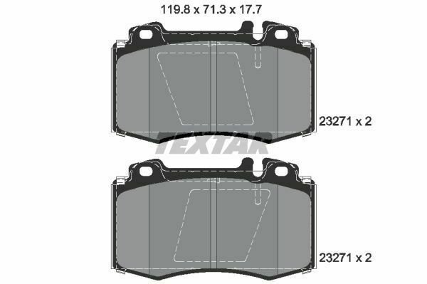TEXTAR 2327102 Brake Pad Set, disc brake for MERCEDES-BENZ