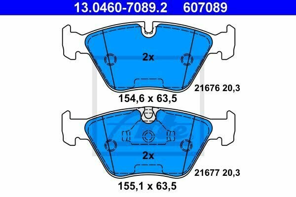 ATE 13.0460-7089.2 Brake Pad Set, disc brake for BMW