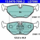 ATE 13.0470-7090.2 Brake Pad Set, disc brake for BMW
