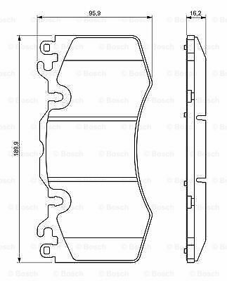 BOSCH 0986494440 Brake Pad Set, disc brake for LAND ROVER