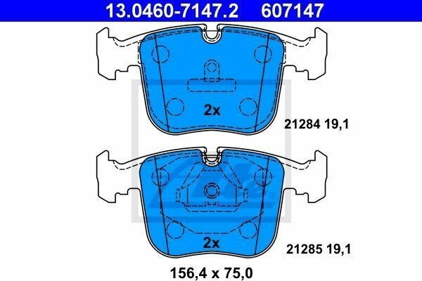 ATE 13.0460-7147.2 Brake Pad Set, disc brake for BMW