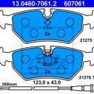 ATE 13.0460-7061.2 Brake Pad Set, disc brake for CITROËN, FIAT, LANCIA, PEUGEOT